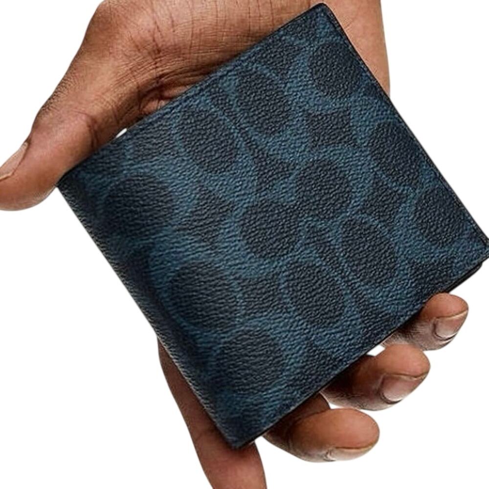 Coach Signature Bifold Wallet Ink Blue - Picture 2 of 3